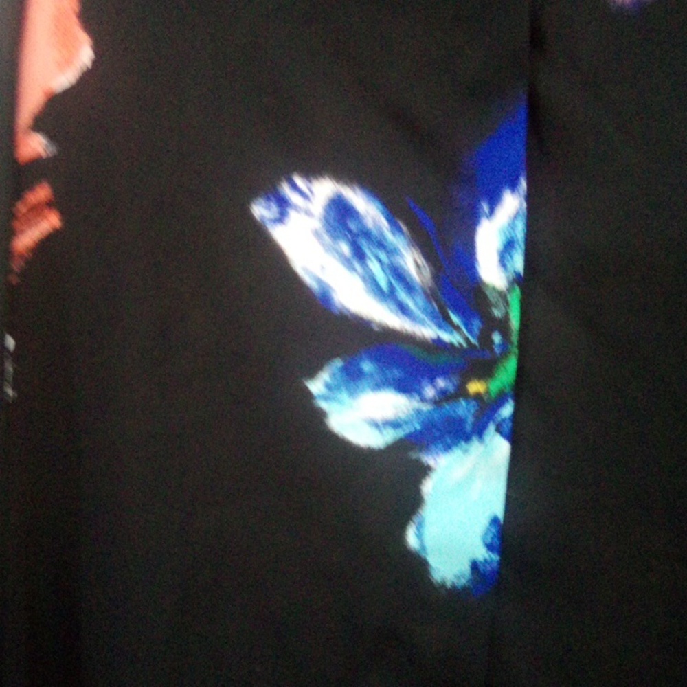 Massimo Floral Black Women's Top Size Small - Picture 4 of 7